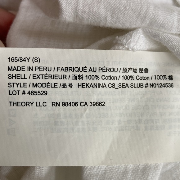 Theory Hekanina Sea Slub Cotton Tie-Front Shirt - Picture 13 of 13